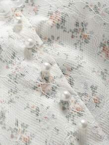 Ditsy Floral Frill Trim Shirred Cami Top