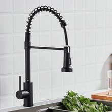 Contactless Sensing Kitchen Faucet Hands-Free Smart Brass Sink Faucet Pull-Out Sprayer + Motion Sensor Black Anti-Fingerprint Quick Design Home Bathroom Decor Summer Bathroom Accessories - Black - View 2