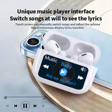 1 pièce Écouteurs Bluetooth sans fil avec affichage LED, stéréo haute fidélité, son haute qualité pour le jeu et les sports, compatible avec l'iPhone, petit et portable, son stéréo immersif, contrôle tactile intuitif, écouteurs sans fil intra-auriculaires mini avec boîtier de charge