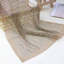 1pc Rhinestone Hollow Stretch Mesh Fabric Apparel Headscarf Bag Decoration Accessory - Many - View 8