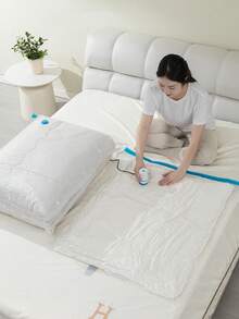 20pcs/1pc Vacuum-Sealed Bags, Travel Accessories, Vacuum Bags, Travel Essentials, Vacuum Storage Bags, Travel Essentials, Storage Bags, Cruise Essentials, Organization And Storage, Bedroom