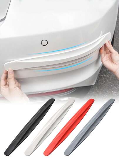 2 piezas de tira anti-colisión para parachoques delantero y trasero del automóvil, tira adhesiva anti-rayones y anti-roces ensanchada para protección de la carrocería de la puerta delantera, adhesivo anti-colisión