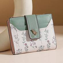 Ladies Elegant Floral Coin Purse, Multi Card Slots, Versatile Student Wallet - Multiple Colors Available