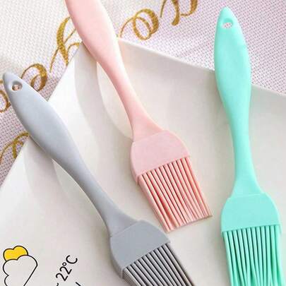 1/3pcs Silicone Basting Brush, Kitchen Pancake Sauce Brush, Baking Supplies, Kitchenware