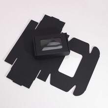 10 hộp giấy cửa sổ, hộp đóng gói chuyển phát nhanh, vật liệu đóng gói, hộp quà tặng, hộp giấy gợn sóng, thùng carton bưu chính - màu đen - Xem 7