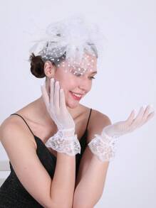 3 Stück Faszinator Hüte und Spitzenhandschuhe für Damen - elegante Teepartyhüte 2024, 1950er Jahre Kentucky Derby Hüte, Haar-Clips für Braut und Hochzeitspartys, Vogelkäfig Schleier Haarband, 1920er Jahre Kopfschmuck für Pferderennen, Vintage Bridgerton Fedora Baskenmützen, 50er Jahre Outfit Kirchenhüte, schwarzer Schleier für Begräbnisse, 1940er Jahre Kleider, viktorianische Pillbox Hüte, Lolita Accessoires für Damen und Mädchen, Geburtstagsgeschenk, Muttertag, Halloween, Weihnachten