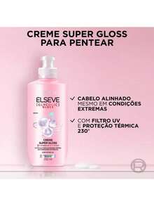 Creme para Pentear Super Gloss Loréal Paris Elseve Glycolic Gloss 250ml - Rosa Bebê - Visão 2