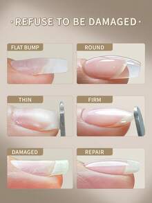 1 pieza 10ml Imprimación en gel de construcción que no requiere limpieza, gel base transparente de gel que se remoja en LED con acabado brillante y larga duración, base y capa superior para esmalte de uñas en gel, arte de uñas DIY para el hogar - transparente - Ver 4