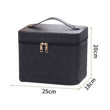 Travel Makeup Bag With LED Lighted Make Up Case With Mirror Cosmetic Organizer - Black 4 - View 4