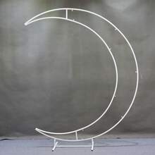 Nova decoração de lua em arco de metal dourado/branco, adequada para casamento, plano de fundo, palco de festa, decoração de casa, noivado, decoração de quarto