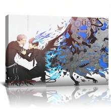 Framed Blue Exorcist Poster Anime Okumura Rin Wall Art Poster Canvas Picture Living Room Decor Home Birthday Party Decor, Mother's Day New Year Easter Gift,  Home Living Room Office Wall Decor, Perfect Gift And Wall Decoration - Framed - View 1