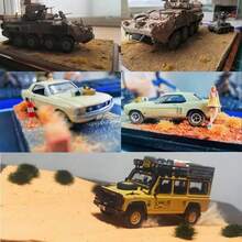 50PCS 5mm Artificial Grass Tufts Miniature Grass Bushes Plant Cluster Multi-Terrain Simulation Model Sand Table Scene Material