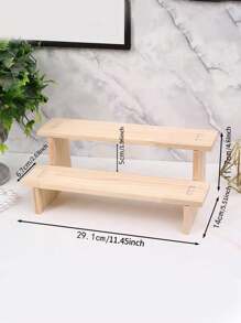 1 pièce Étagère de présentation de bureau en bois multicouche, convient pour les collections, les boîtes aveugles, les succulentes et le stockage