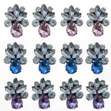 1-20pcs/Set Handmade Self-Adhesive Diamond Rhinestone Multicolor Water Drop Glass Decoration, Suitable For Shoes, Clothing, Bags, Accessories, Hair Clips, Non-Woven Fabric Clothing Accessories, Elegant Quality And Careful Craftsmanship