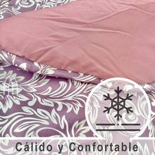 Edredón Estampado con Relleno de Fibra, Edredón Cama Individual, Tejido Suava y 100% Poliéster - Coral de Matera - Ver 3