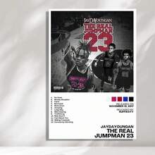 Framed JayDaYoungan The Real Jumpman 23 Album Cover Music Poster Rap Home Decor For Living Room Hip-Hop Aesthetic Rapper Album Wall Art Records Poster Birthday Party Decor, Mother's Day New Year Easter Gift,  Home Living Room Office Wall Decor, Perfect Gift And Wall Decoration Cool Stuff For Room - Framed - View 2