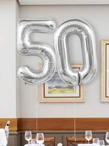 40 Inch Aluminum Foil Balloons, Gold Number Balloons