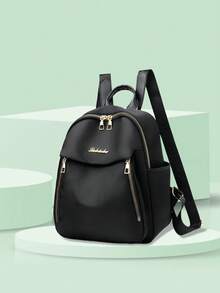 3色休闲铆钉装饰女士背包，菱形图案拉威尔收纳背包，多功能尼龙背包，轻便背包，便携式，笔记本电脑隔层，容量大，适合女大学生，大学，初中，高中，户外，旅行，郊游，小学，菜鸟日常办公，情人节礼物 - 彩色 - 查看 16