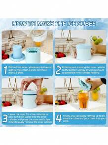 3D Silicone Portable Ice Mold, Easy Release Silicone Ice Cube Mold, Holds Up To 60 Ice Cubes For Making Ice Creams Yogurt Candy, Ice Cube, Easy Release, Multi-Cell Plastic Ice Cube Tray, Simple Bucket Shaped Design Ice Making Mold, With Lid