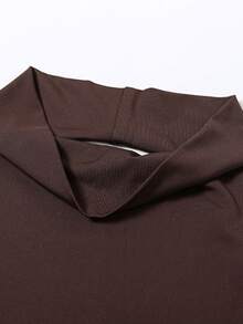 ZIAI New 2025 Summer Halter Neck Backless Strappy Tank Top & Slim Fit Solid Color Elegant Long Skirt Two-Piece Set - Brown - View 5