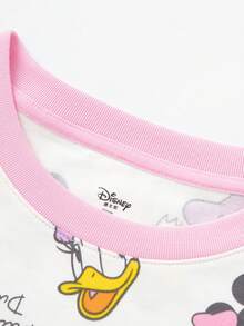 Balabala Tween Girl' Disney Pajama Set - Soft Long Sleeve Top & Pants - Cozy Sleepwear For Boys & Girls - White and Red - View 3