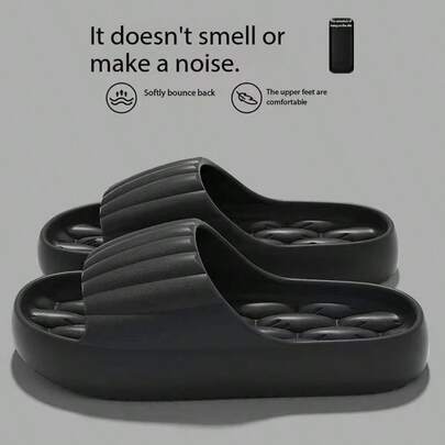 Pantuflas de mujer de EVA - Zapatos suaves antideslizantes para interiores/exteriores, punta redonda, lavables, diseño para todas las estaciones, multicolor, zapatos para interiores y exteriores, suela duradera, suela gruesa, suave, base antideslizante, unicolor, cómodo, adecuado para uso en el hogar y el baño, pantuflas slip-on para todas las estaciones