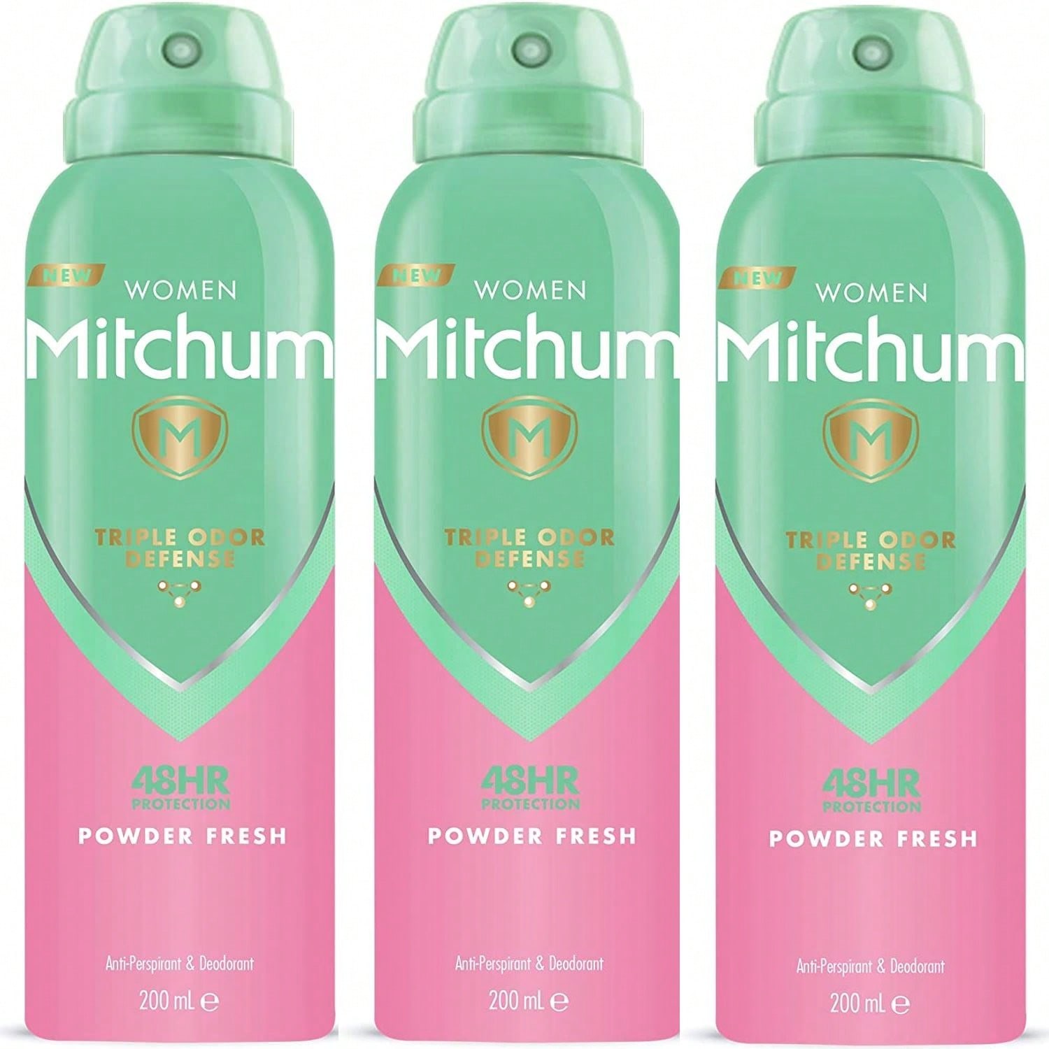 Powder Fresh Womens Deodorant Body Spray  200ml 3 Pack