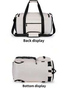 1pcOver Night Holiday Luggage Travel Duffel Bag, Large Capacity Waterproof Gym Bag, Weekend Carry-On Handbag With Dry And Wet Separation, Casual Multifunctional Portable Shoulder Bag With Shoes Compartment For Business, Vacation, Outdoor - Multicolor - View 10