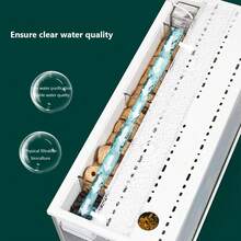 Betta-Aquarium, Aquarium aus klarem Acryl, Fischglas für Goldfische, kleine Fische, oberes zirkulierendes Filtersystem, leise Wasserpumpe, Home Office Desktop dekorativ