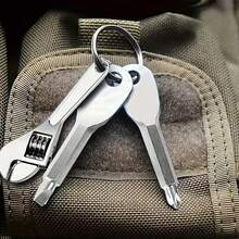 3-In-1 Tool Keychain, Mini Wrench, Mini Screwdriver 3-In-1, Car Keychain, Car Interior Accessories, Practical Tool Set Keychain, Suitable For Most Car Keys - one-size - View 2