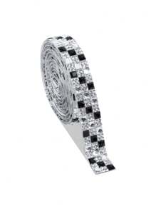 4/1Piece Self-Adhesive Sparkling Diamond Ribbon Set, 4/2 Yards Total - Crystal Embellishments For Diy Crafts, Clothing, Phone & Party Accessories