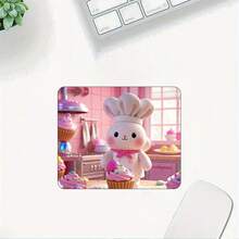 1 Plush Rabbit Mouse Pad, Durable, Lightweight, Easy To Carry, Suitable For Office And Games, 8 * 9.5 Inches, Strong Adhesive, Ultra-Thin Design, Smooth And Comfortable Operation, Rubber Material, NO. Ytz3897, Product Without Watermark