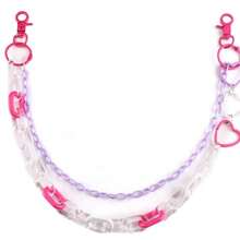 1Pc Random Color Mushroom Acrylic Pendant Double Layer Chain Hip Hop Waist Chain