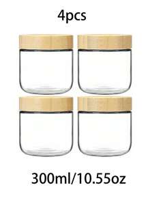 2pcs/4pcs/6pcs 480ml 16.23oz Glass Jars,Overnight Oats Containers With Lids,Kitchen Glass Canisters,Oat Container With Lid,Glass Storage Container Airtight Food Jars With Wood Lids,Glass Cup,Food Storage Containers,Seasoning Jars,Oat Cup,Yogurt Cup,Breakfast Cup,Grain Jar,Salad Cup,Can Enter Dishwasher,For Yogurt - Multicolor - View 15