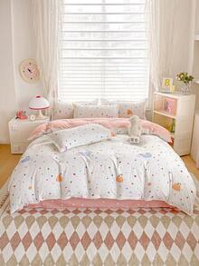 4PCS (1PC Duvet Cover+1PC Bed Sheet+2PCS Pillowcase) Student Dormitory Bunk Bed. - Multicolor - View 45