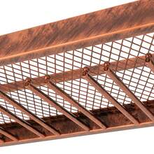 YUNRUX 100cm Metal Hanging Shelf Wine Rack Ceiling Shelf Bottle Holder Bottle Rack Ceiling Ceiling Shelf Ceiling Wine Rack For The Ceiling 20 Glasses Wine Glass Holder Hanging - Bronze - View 10