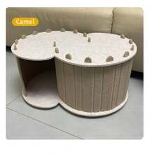 1PC Double Cat Flap Felt Cat Nest, Suitable For Hiding And Playing, Sleeping Round Cat Sweet Ring Tunnel Bed, Folding And Detachable Pet House, Suitable For Multiple Cats, Universal In All Seasons - Multicolor - View 15