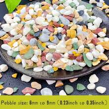 400克/0.88磅彩色鹅卵石，各种颜色的天然河石，适用于花盆装饰、鱼缸造景、假石花园、小路铺设，可创造意想不到的效果