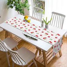 1 Pieza Camino de mesa de primavera con diseño de cerezas, decoración de verano, hogar tropical, cocina, comedor, decoración de primavera, fiesta en el hogar, vida minimalista - Multicolor - Ver 5