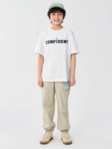 Balabala Kids' Short-Sleeve Quick-Dry T-Shirt, Lightweight Wear - Original White - View 2