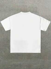 Plus Size Men's,The Proud Family Cartoon Character "Culture" Graphic Tee,(1 Pcs )100% Cotton Casual Printed T-Shirt,Crew Neck Short Sleeve,220g  Cotton T-Shirt - 白色 - 查看 2