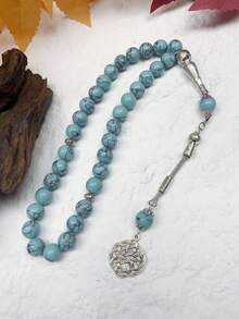 1pc 33pcs Faux Turquoise TASBIH Prayer Beads, Arabic Daily Use - Baby Blue - View 9