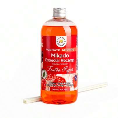 Recarga de Aroma 500ml para Difusor de Varillas | Fragancia Duradera y Natural | Aceite Esencial | Ambientador sin Fuego | Purificador de Aire | Eliminador de Olores | Apta para Hogar, Baño, Dormitorio, Oficina, Hotel | Uso Interior | Difusión Continua | Fácil de Usar y Elegante