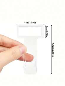 2/5/10/20 件透明硅胶汽车挡风玻璃票夹，透明硅胶汽车挡风玻璃票夹，透明汽车停车票证，汽车紧固卡，钞票夹 - 适用于汽车、房车 | 耐用的停车许可证和票证整理器，易于访问的设计 - 彩色 - 查看 4