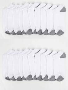 1/10/20 Pairs Men's Thick Padded Sole & Ankle Socks, Fashionable Low-Cut Short Socks For Men, Comfortable Breathable Casual Socks - Multicolor - View 7