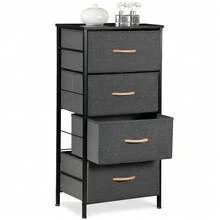 9-Drawers Dresser Chest Of Drawers Modern Organizer Bin Clothing Storage Cabinet - 深灰色高個子 - 查看 7