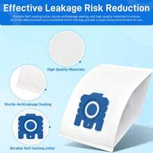 Vacuum Bags For Miele GN Vacuum Cleaner, Compatible With Miele GN 3D Airclean Efficiency Dusting Bags Classic C1 Complete C2 C3, S800, S2000, S5000 And S8000 Series, Bags+ Filters - White - View 5