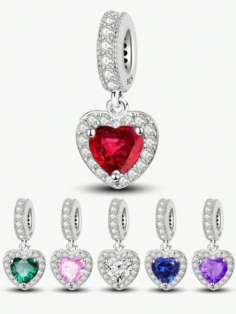 1 件时尚心形串珠适合女士手链手镯 DIY 珠宝制作和日常服装搭配珠宝装饰适合女孩