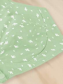 Women Front Closure Sweet Printed Daily Bra, Summer