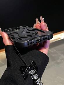 黑色哑光挂绳式TPU时尚手机壳钥匙扣,新款时尚黑色哑光喷油炫酷镂空火焰图案防震TPU保护壳,兼容 11/11 Pro/11 Pro Max/12/12 Pro/12 Pro Max/13/13 Pro/13 Pro Max/14/14 Pro/14 Plus/14 Pro Max/15/15 Pro/15 Plus/15 Pro Max/16/16 Pro/16 Plus/16 Pro Max以及S22/S22 Ultra/S23/S23 Ultra/S24/S24 Ultra 5G/A13 4G/5G/A04S/A15/A14/A53/A54/A55 5G,防摔防水防刮,生日礼物派对佳品 - 黑色 - 查看 4